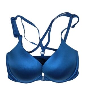 Victoria's Secret Very Sexy Push Up Bra  32DD Blue Front Closure Multiway Strap
